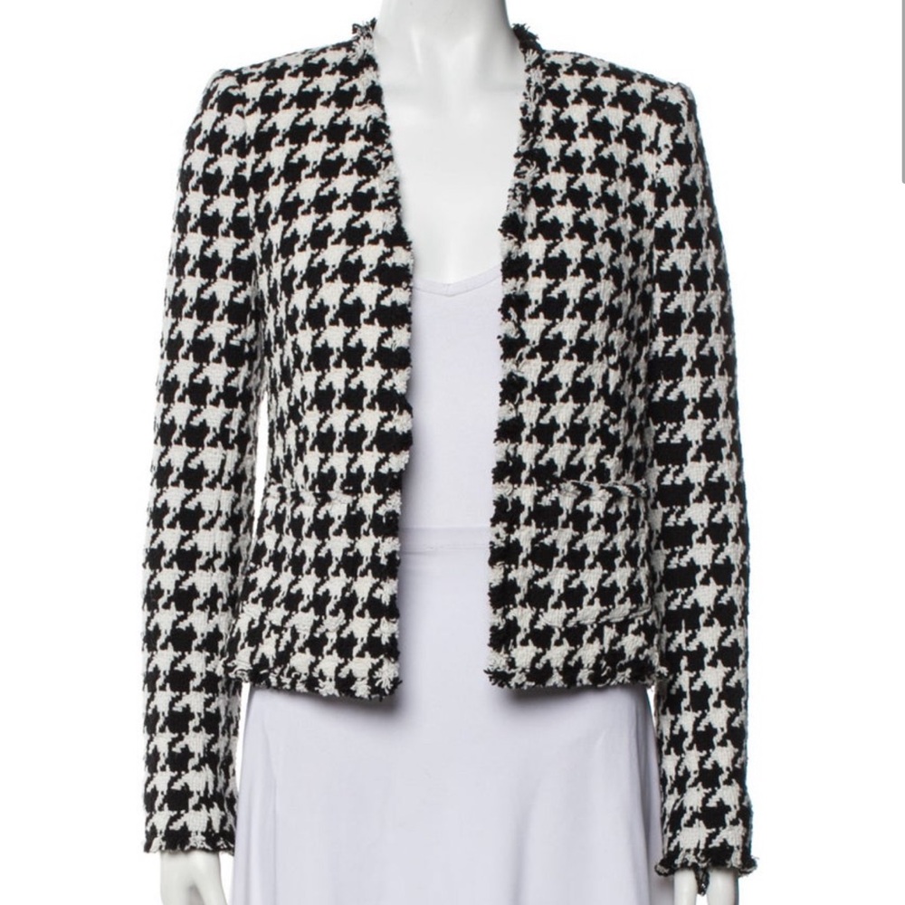 L'Agence Adette Houndstooth Tweed Jacket NWOT - Picture 7 of 10